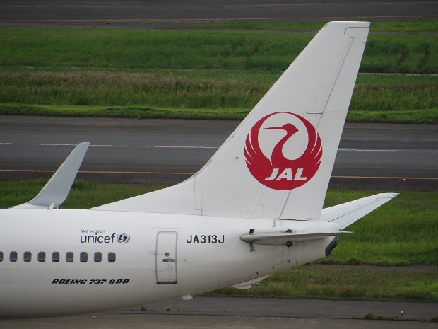 JAL機の尾翼