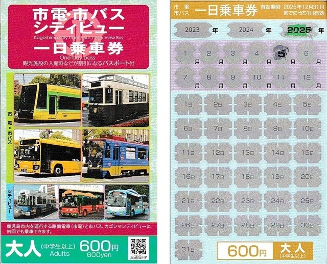 市電・市バス・シティビュー 一日乗車券