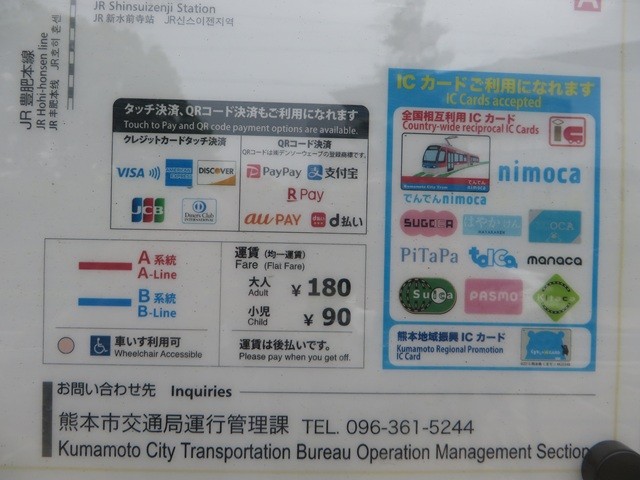 熊本市電の掲示