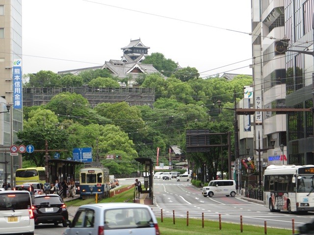熊本城と熊本市電