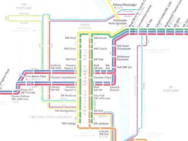 路面電車の路線図